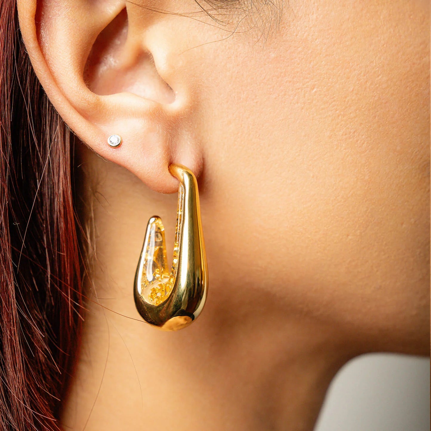 DROP HOOP EARRINGS