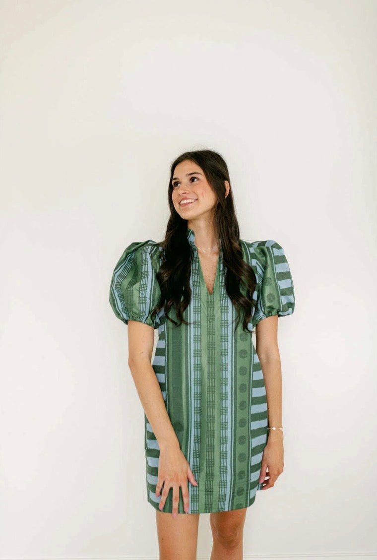 Hampton Mini Dress in Forest Jubilee