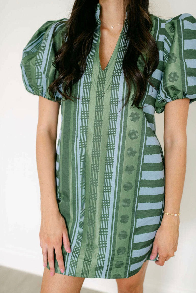 Hampton Mini Dress in Forest Jubilee