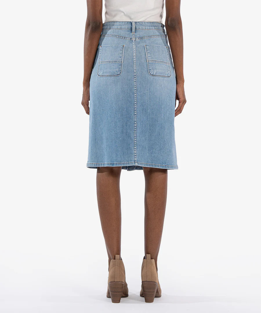 Rose Porkchop Denim Skirt