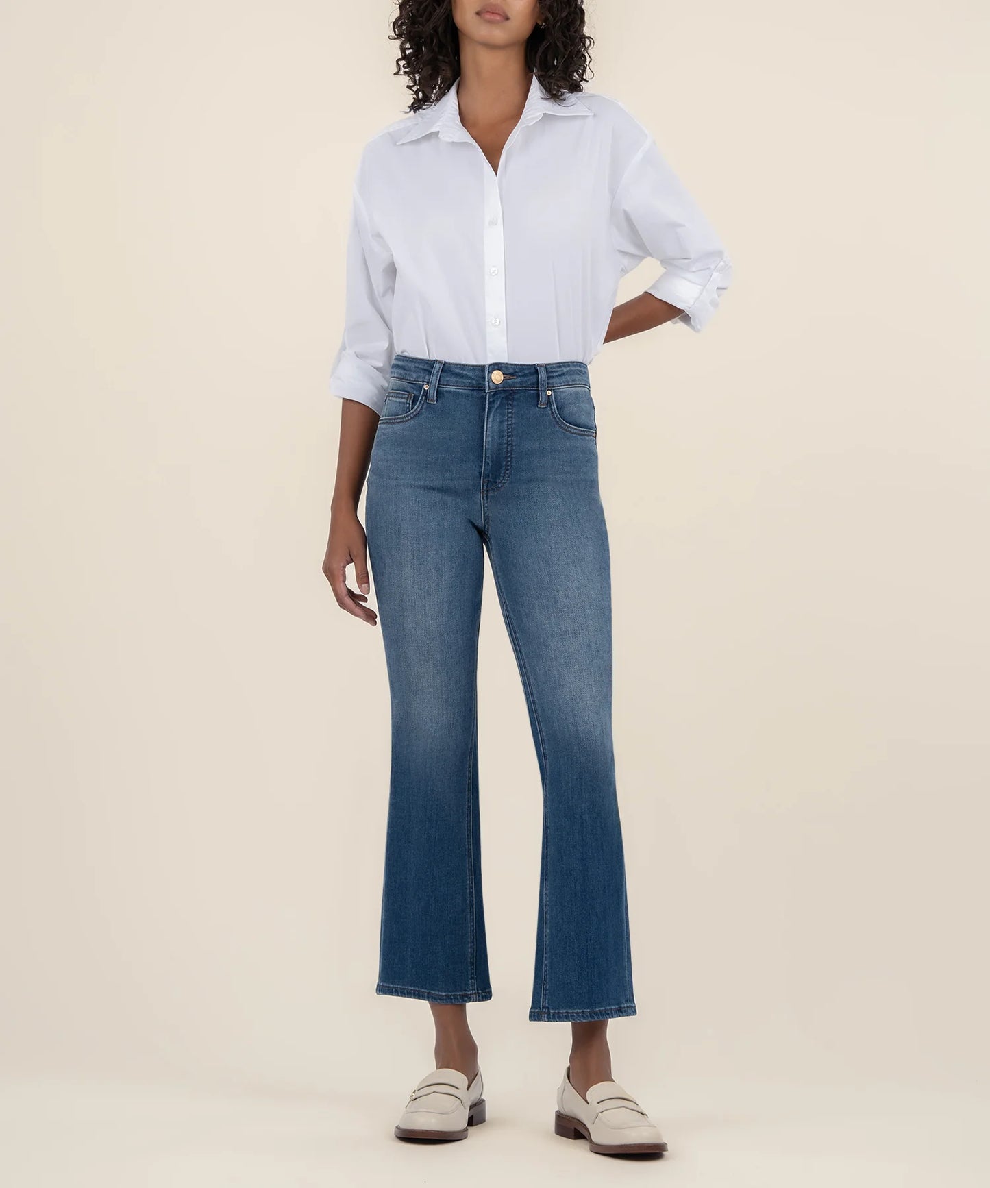 Kelsey High Rise Ankle Flare - Devotion Wash