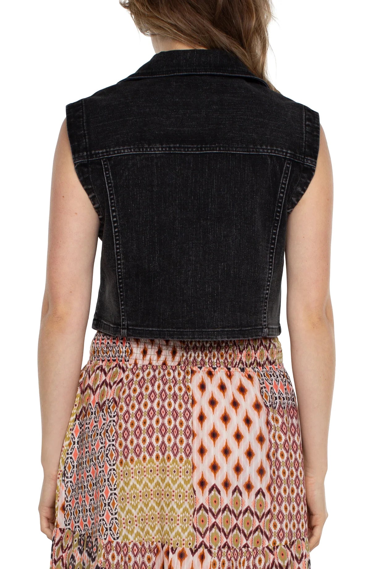 Eco Notch Collar Crop Vest