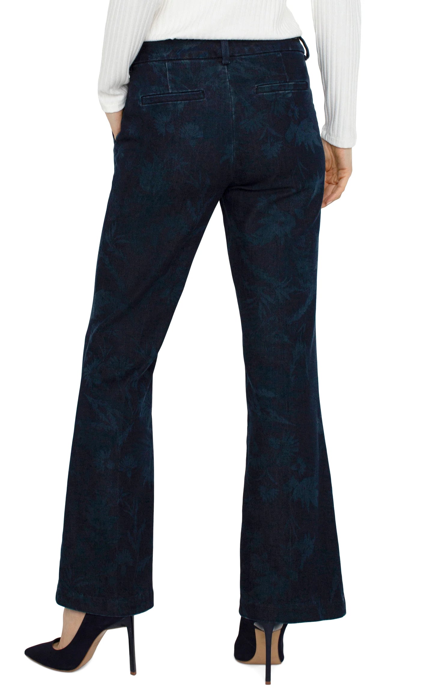Kelsey Flare Trouser - Shadow Floral