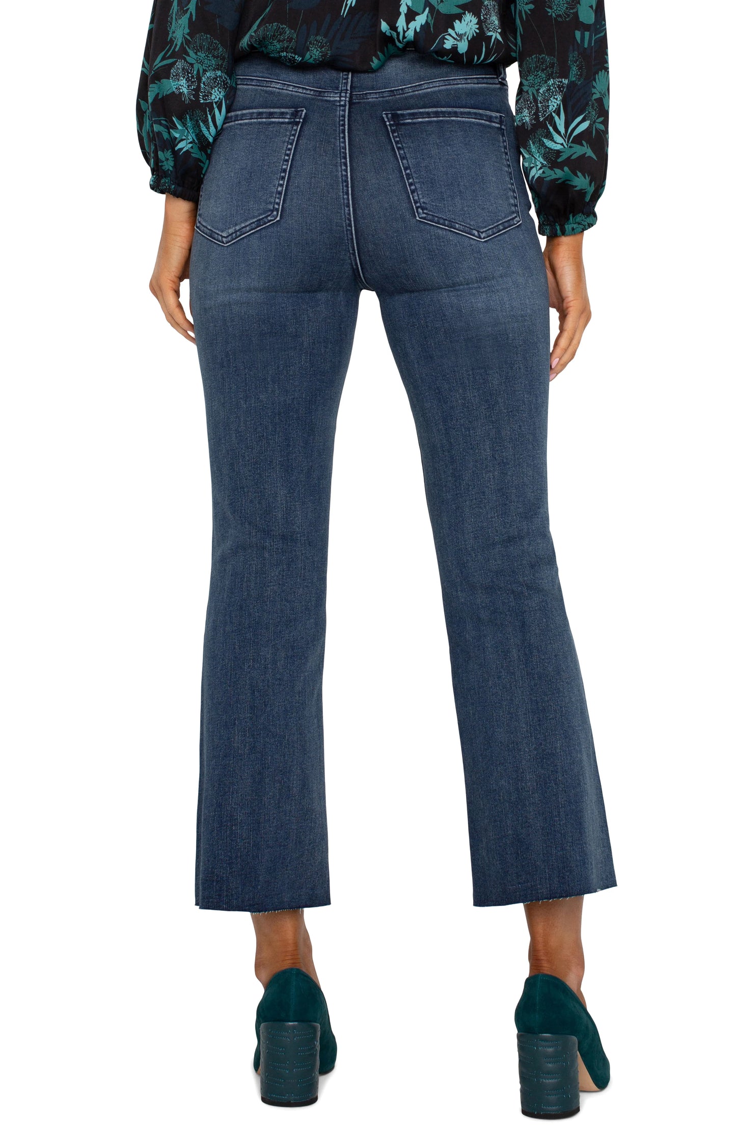 Hannah Hi-rise Crop Flare With Cut Hem - Juniper Valley