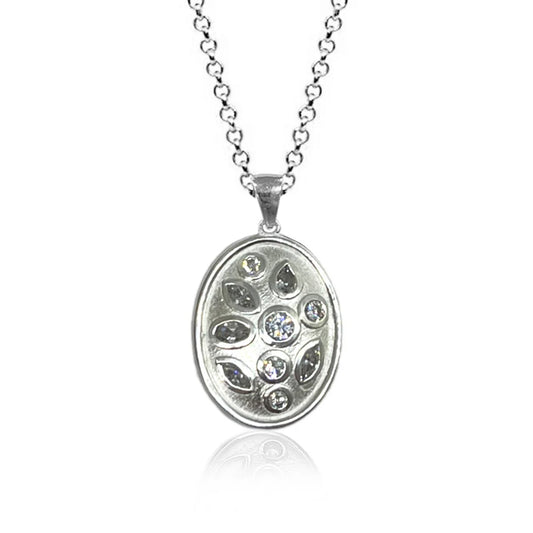 Silver Ovalus Pendant Necklace