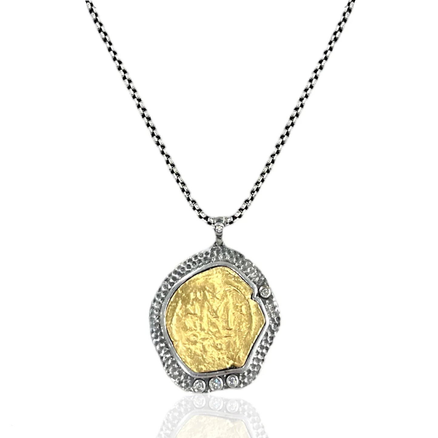 Long Vintage Silver Molat Necklace