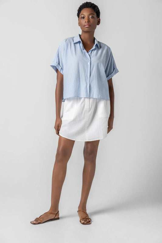 Striped Boxy Button Down
