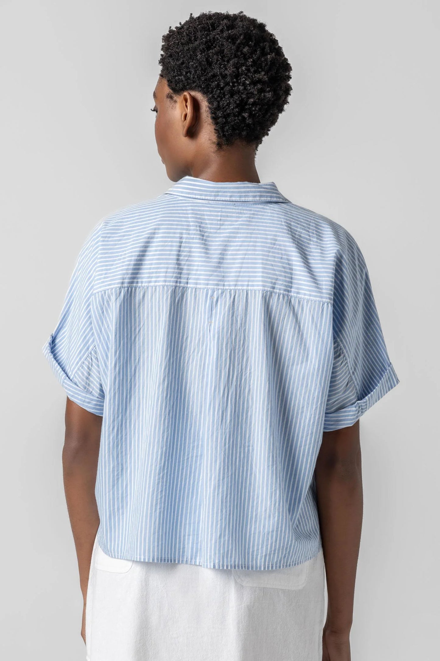 Striped Boxy Button Down