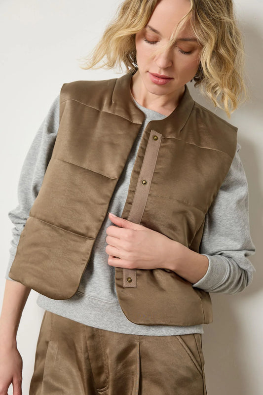 Satin Quilted Vest