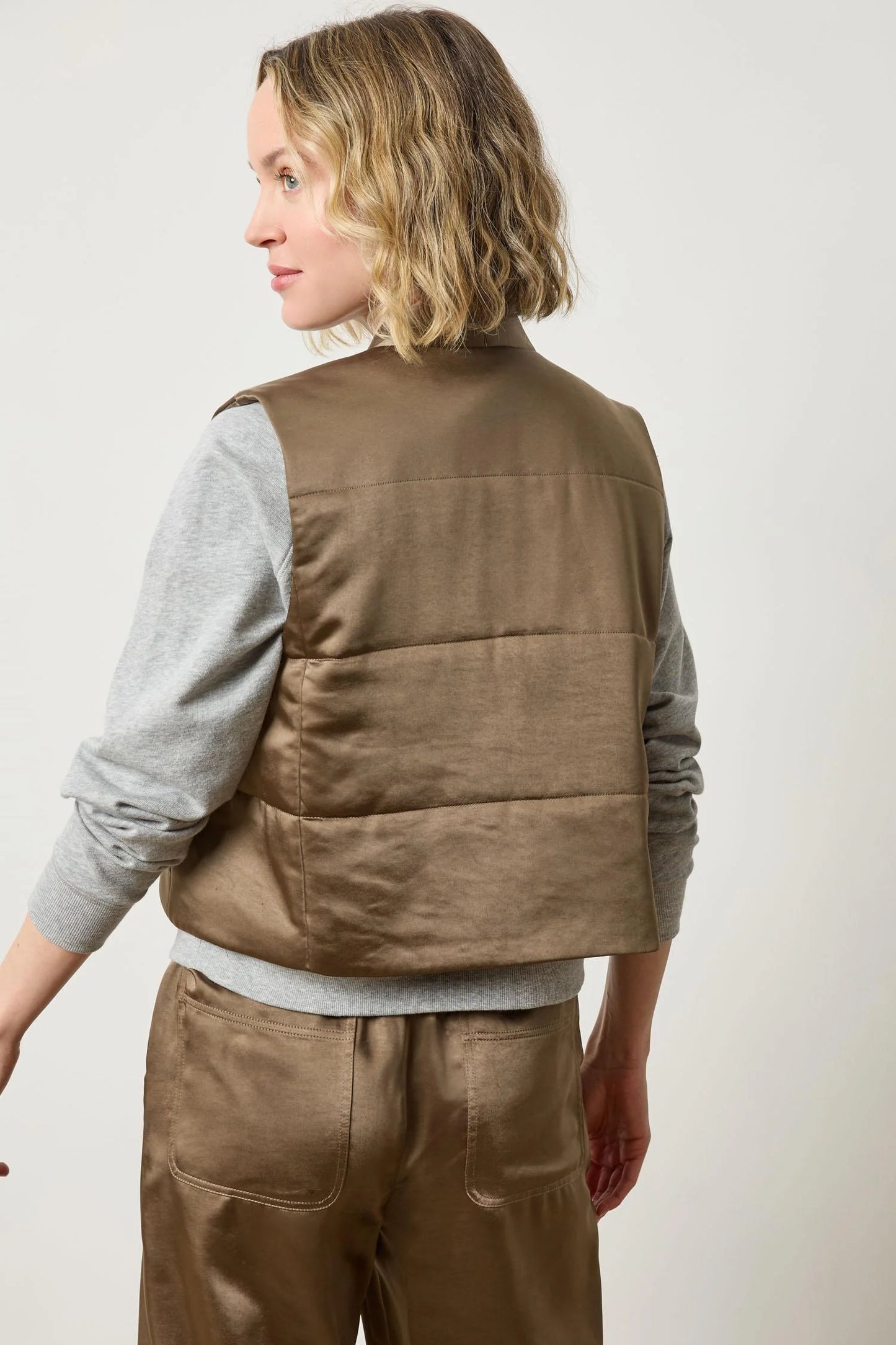 Satin Quilted Vest