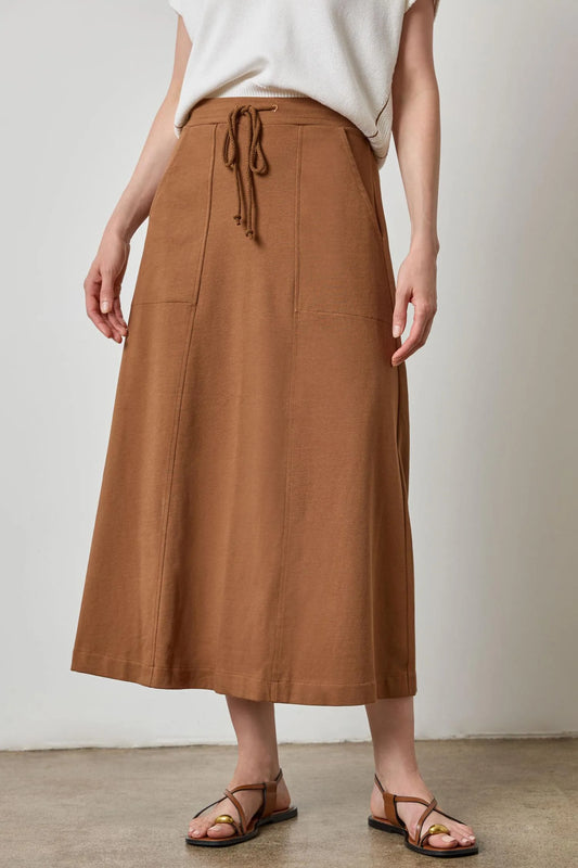 Drawcord Paneled Skirt