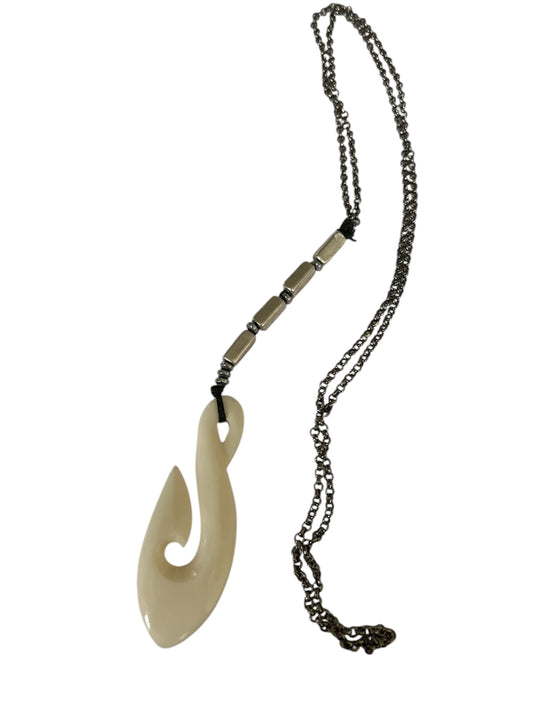 Bone Drop Pendant Necklace
