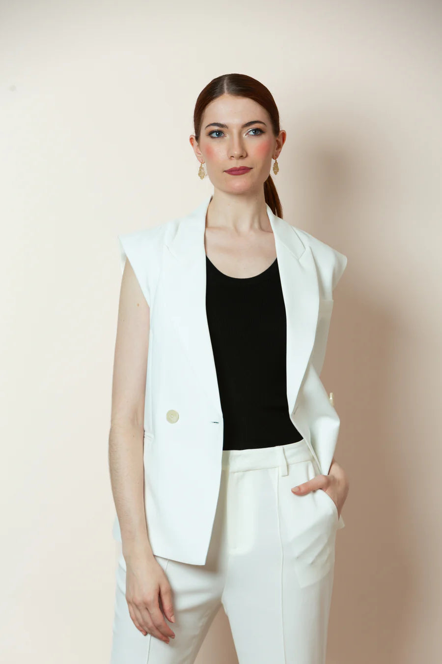 June Acetate Sleeveless Vest