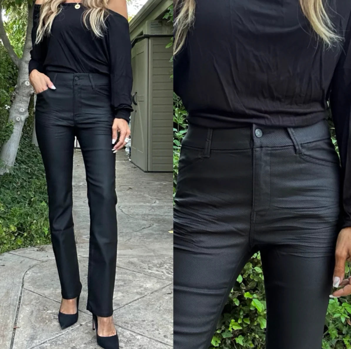 Novel Black Checkered Pants