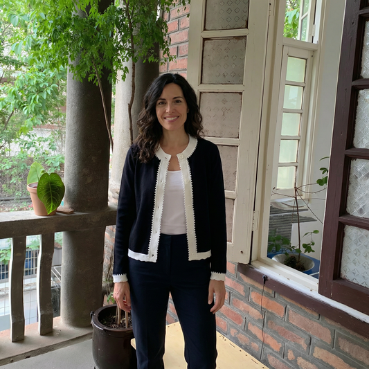 Black and White Open Cardigan