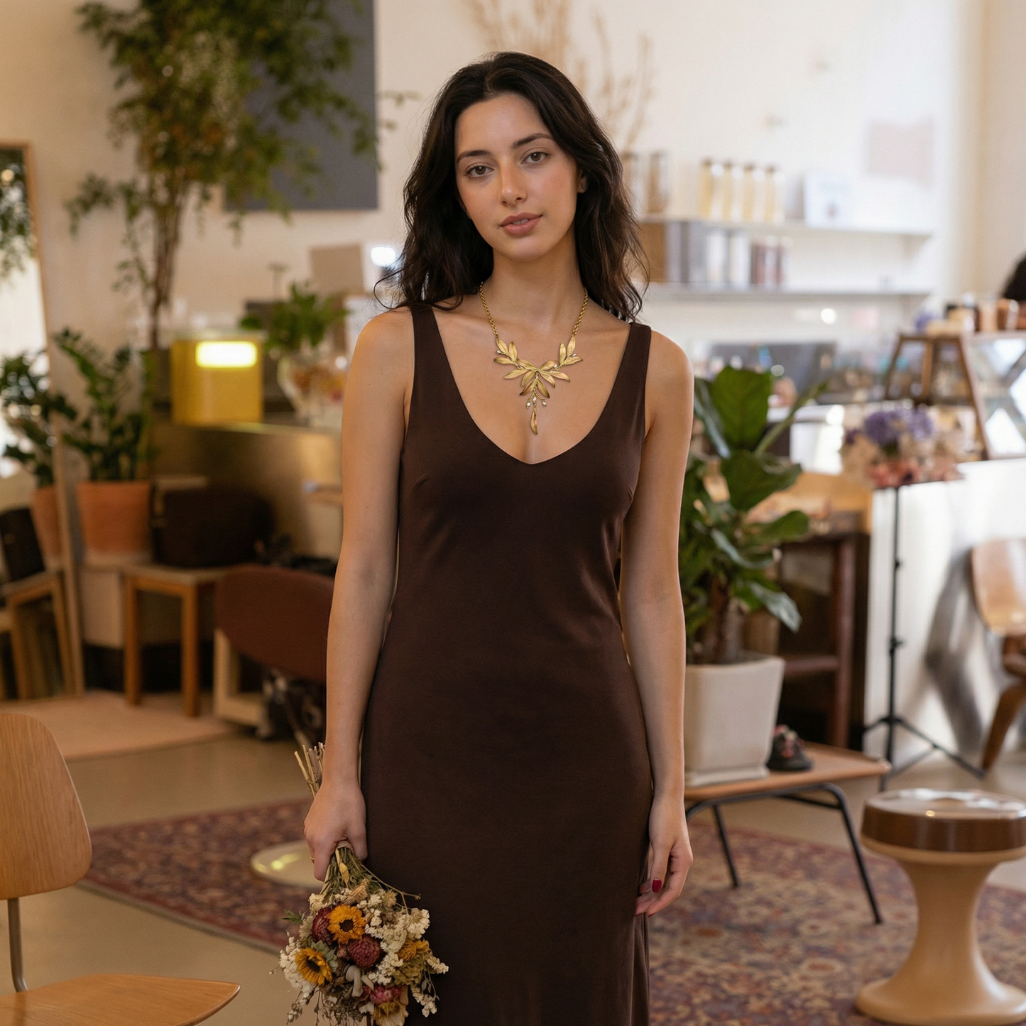 Tapestry Statement Necklace - 16"