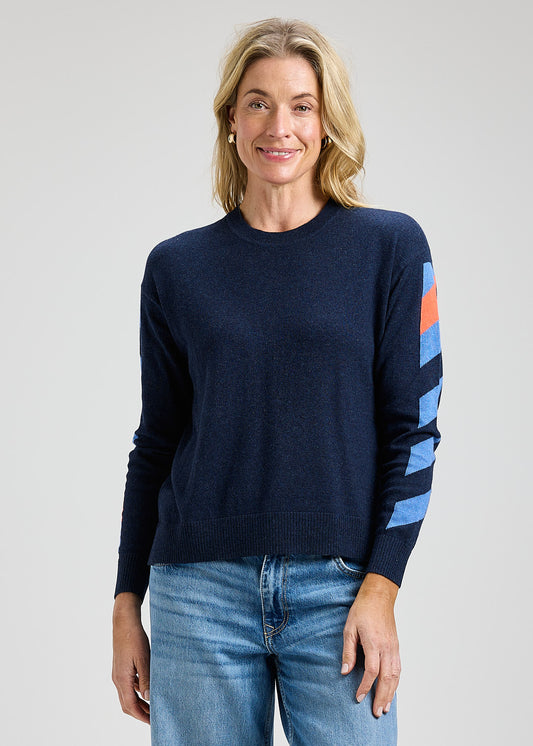Dark Denim Arm Band Sweater