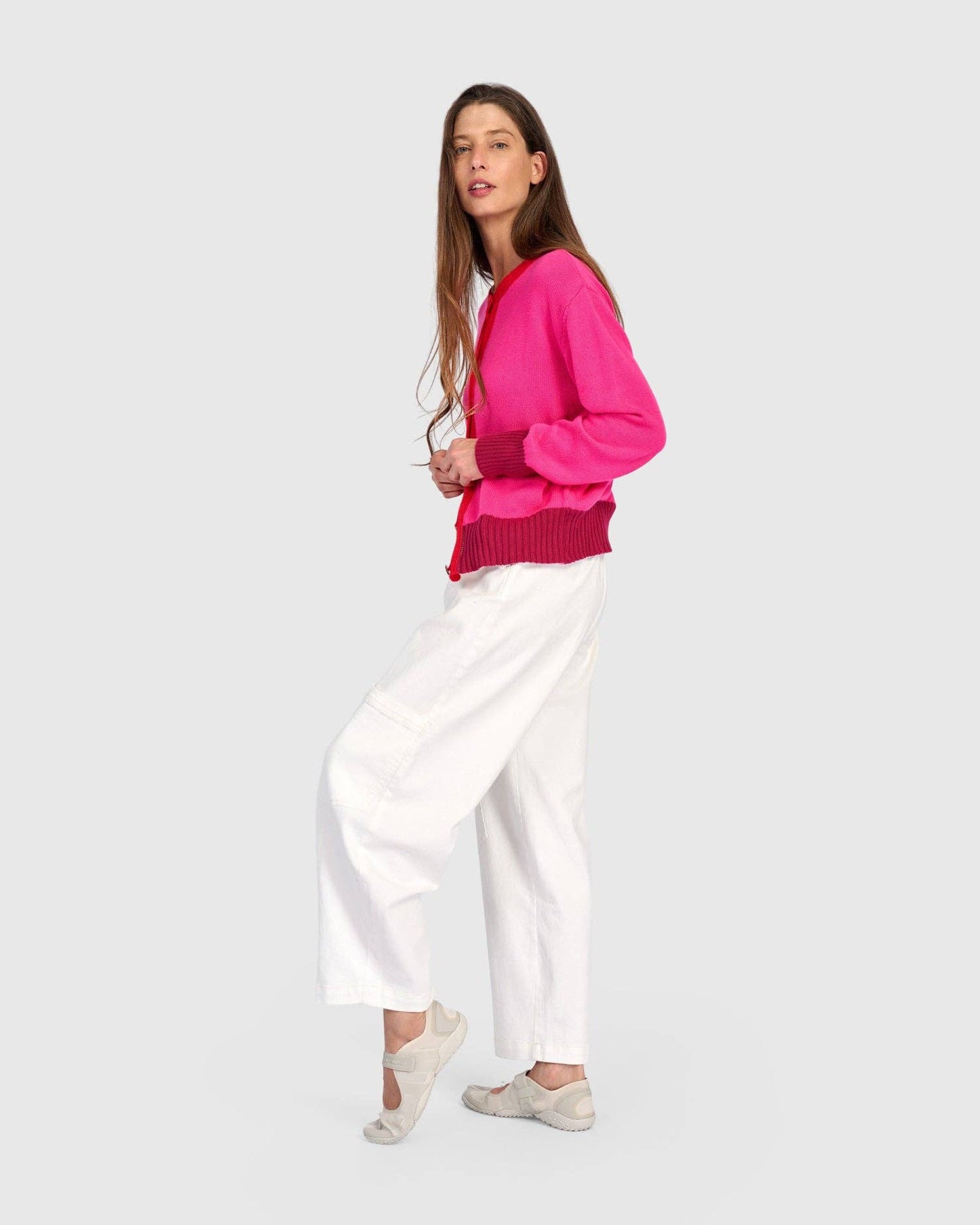 Cricket Cardigan, Fuchsia