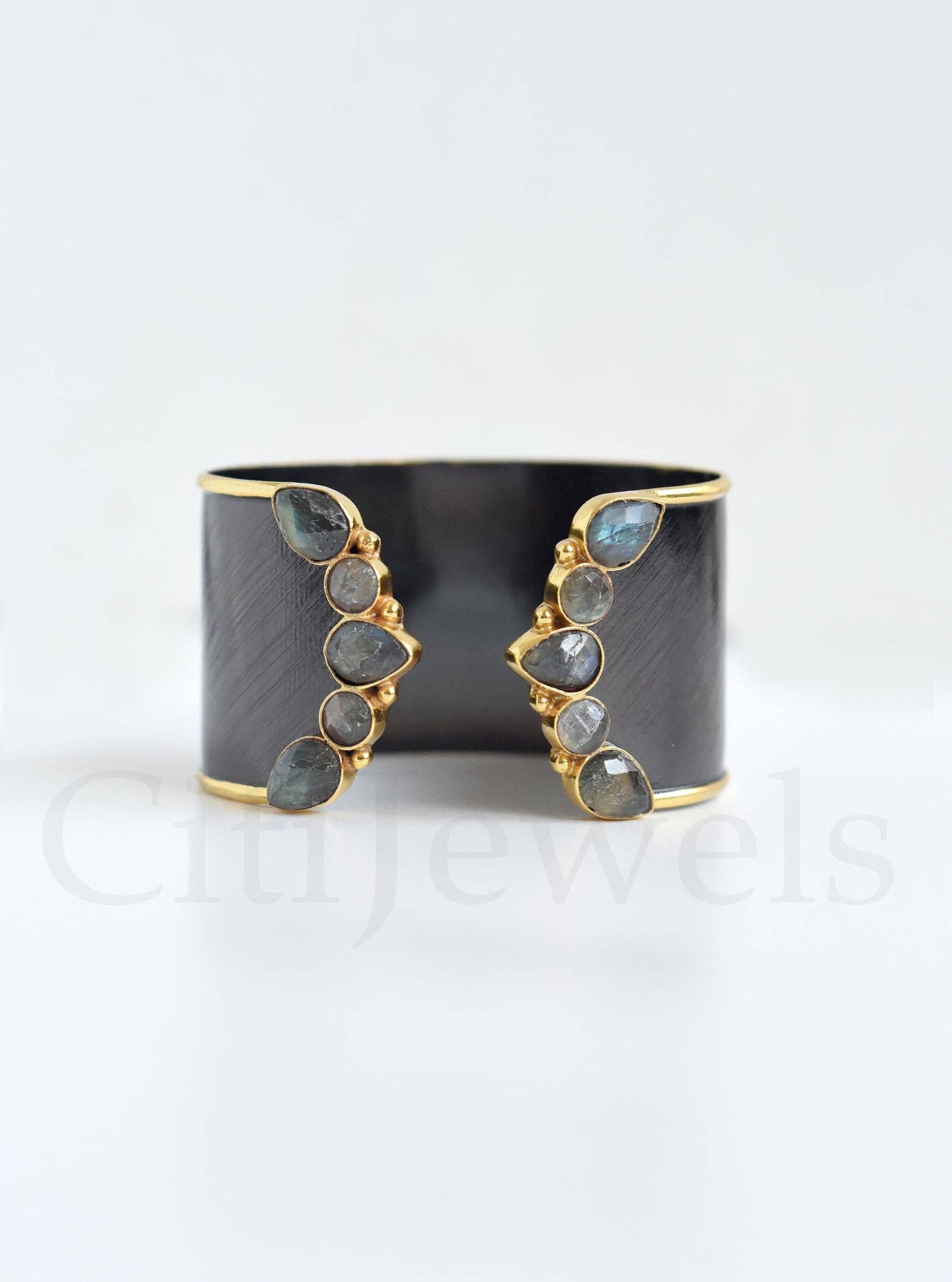 Hand Made Natural Gemstone Cuff Bangle