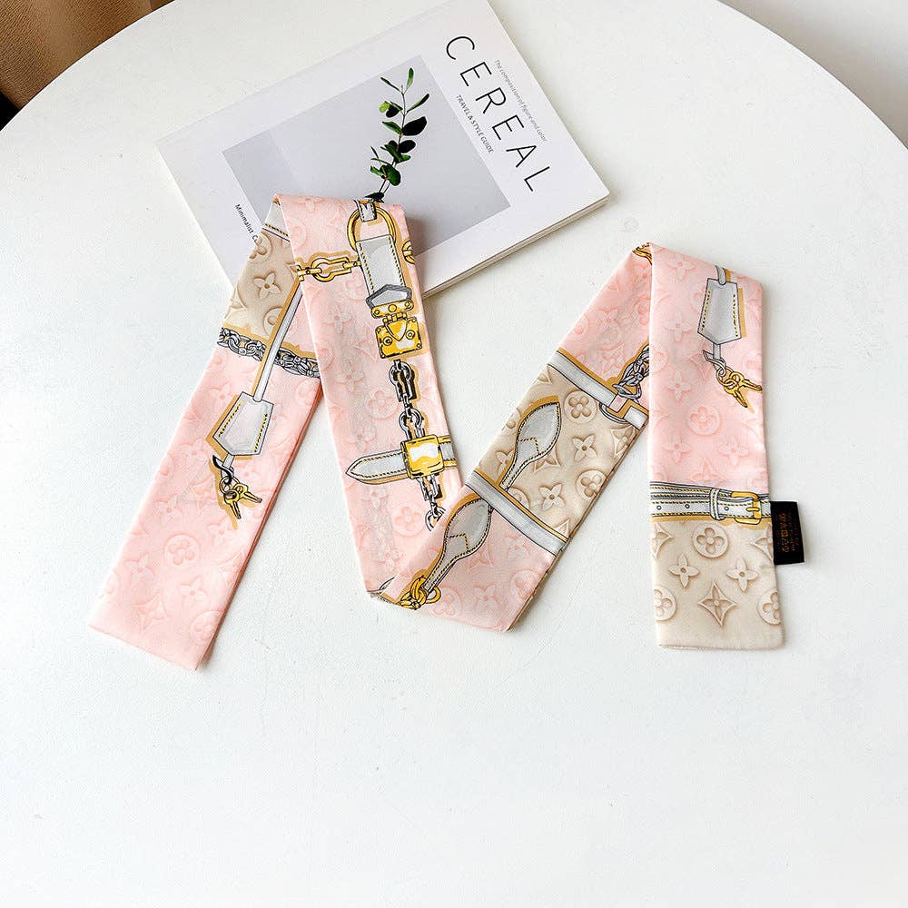Chic Floral Print Silk Scarf for Stylish Work Wear