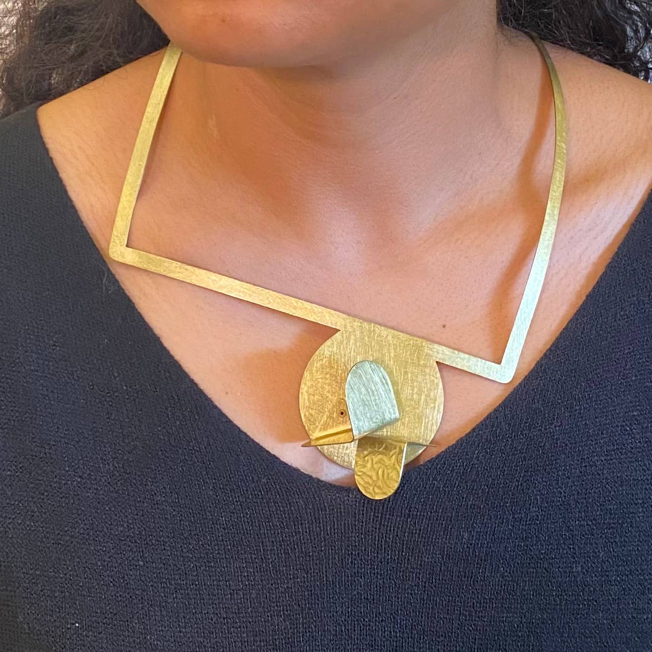 REFLECT 1 Abstract Interchangeable Gold-Tone Necklace