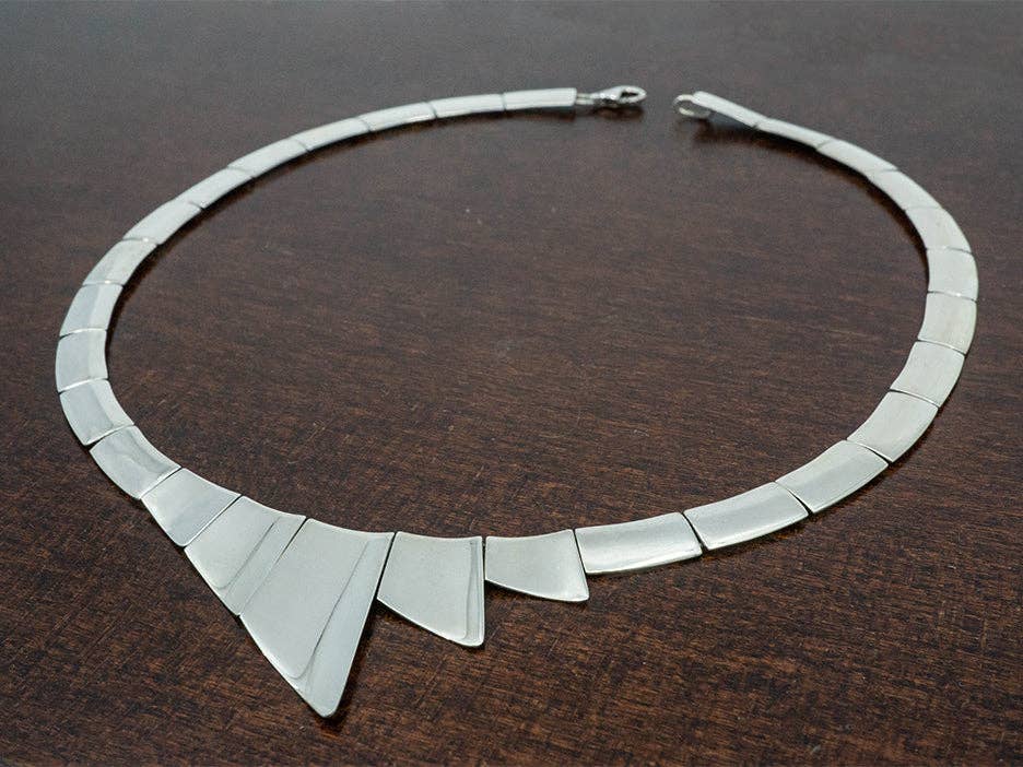 Asymmetrical Sterling Silver Necklace