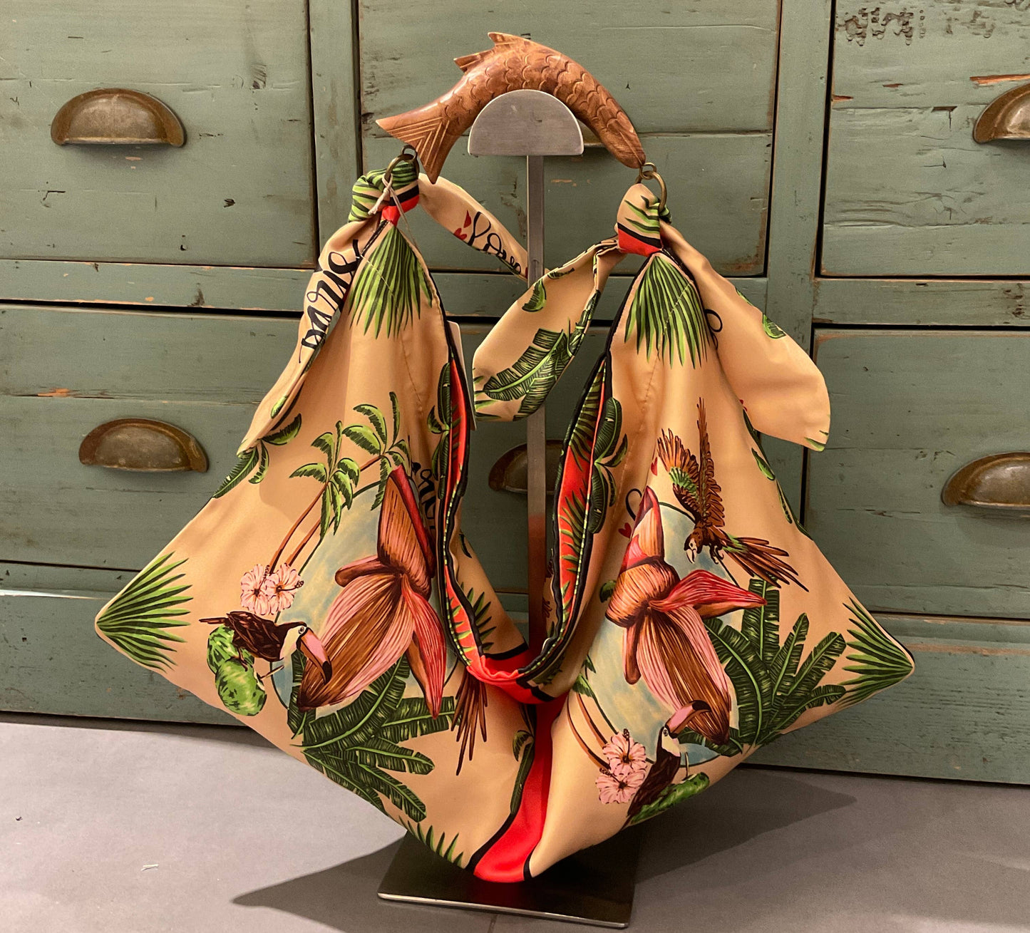 Small scarf bag 203822: Beige