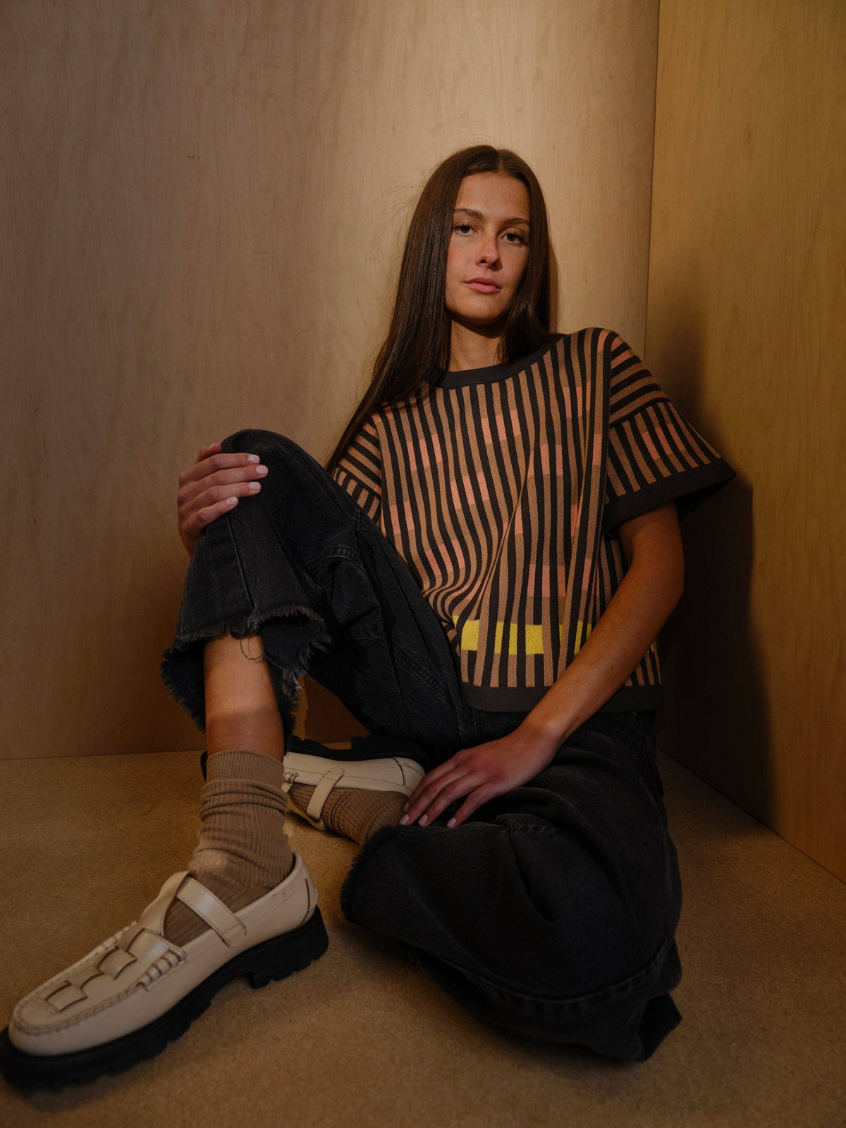 Bauhaus Short Sleeve Sweater Tee - Oxide