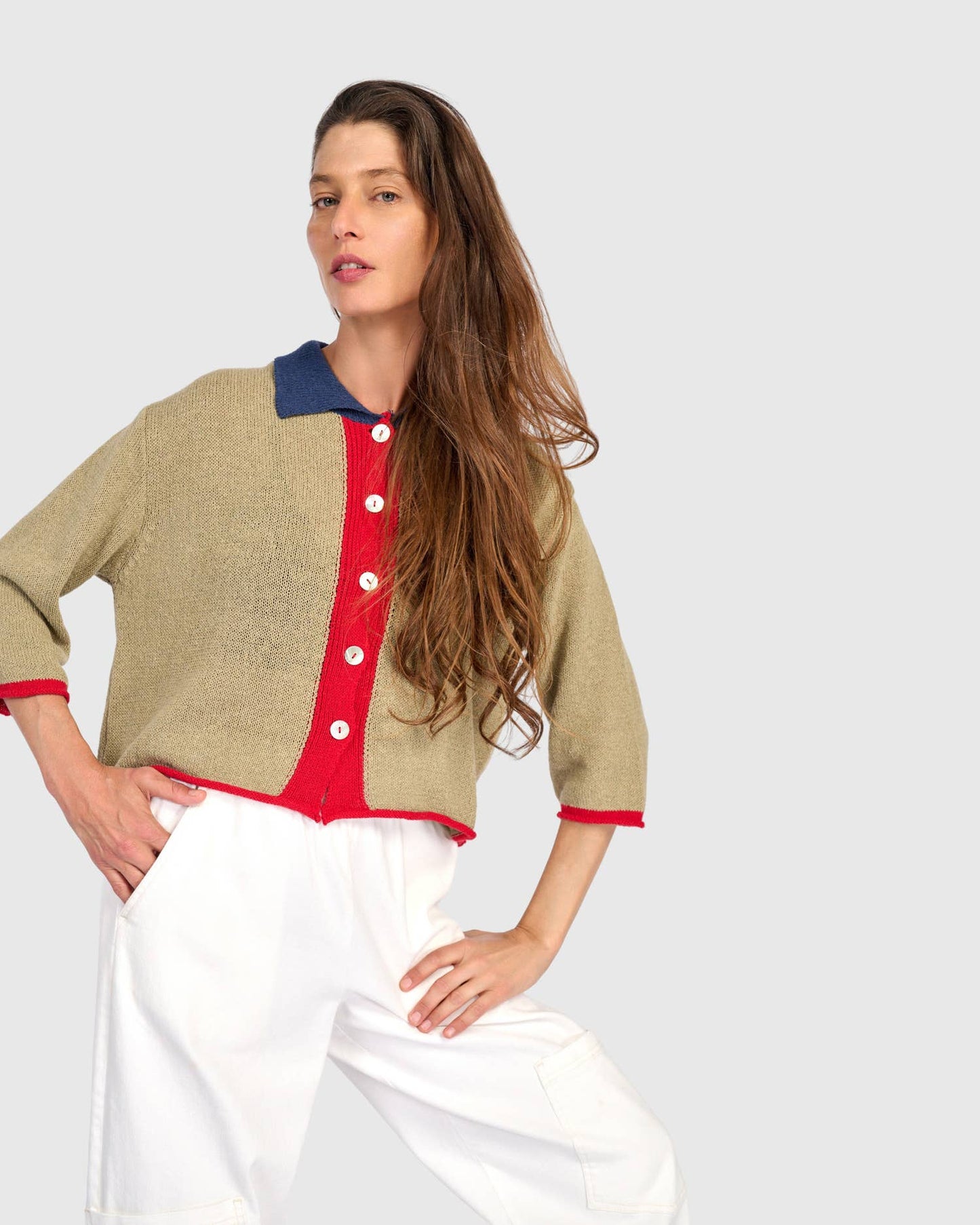 Coco Cardigan, Stone