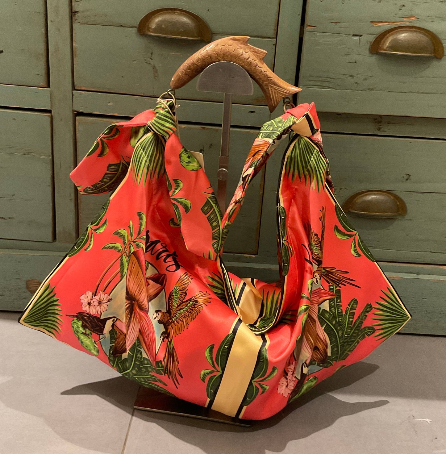 Small scarf bag 203822: Beige