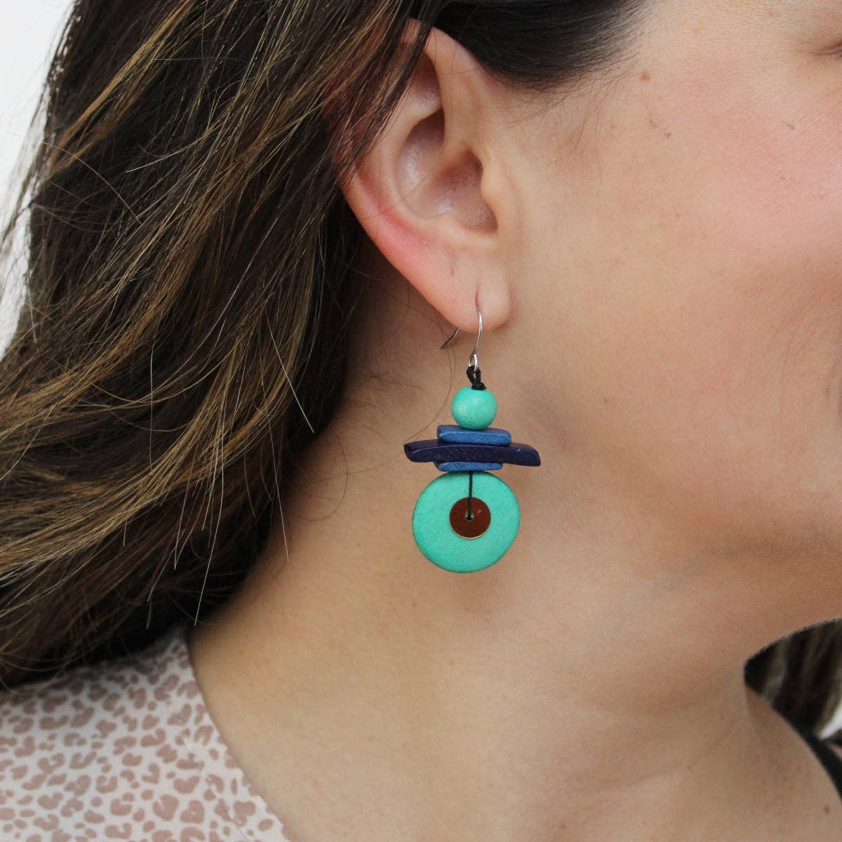 Assuta Teal Drop Earrings