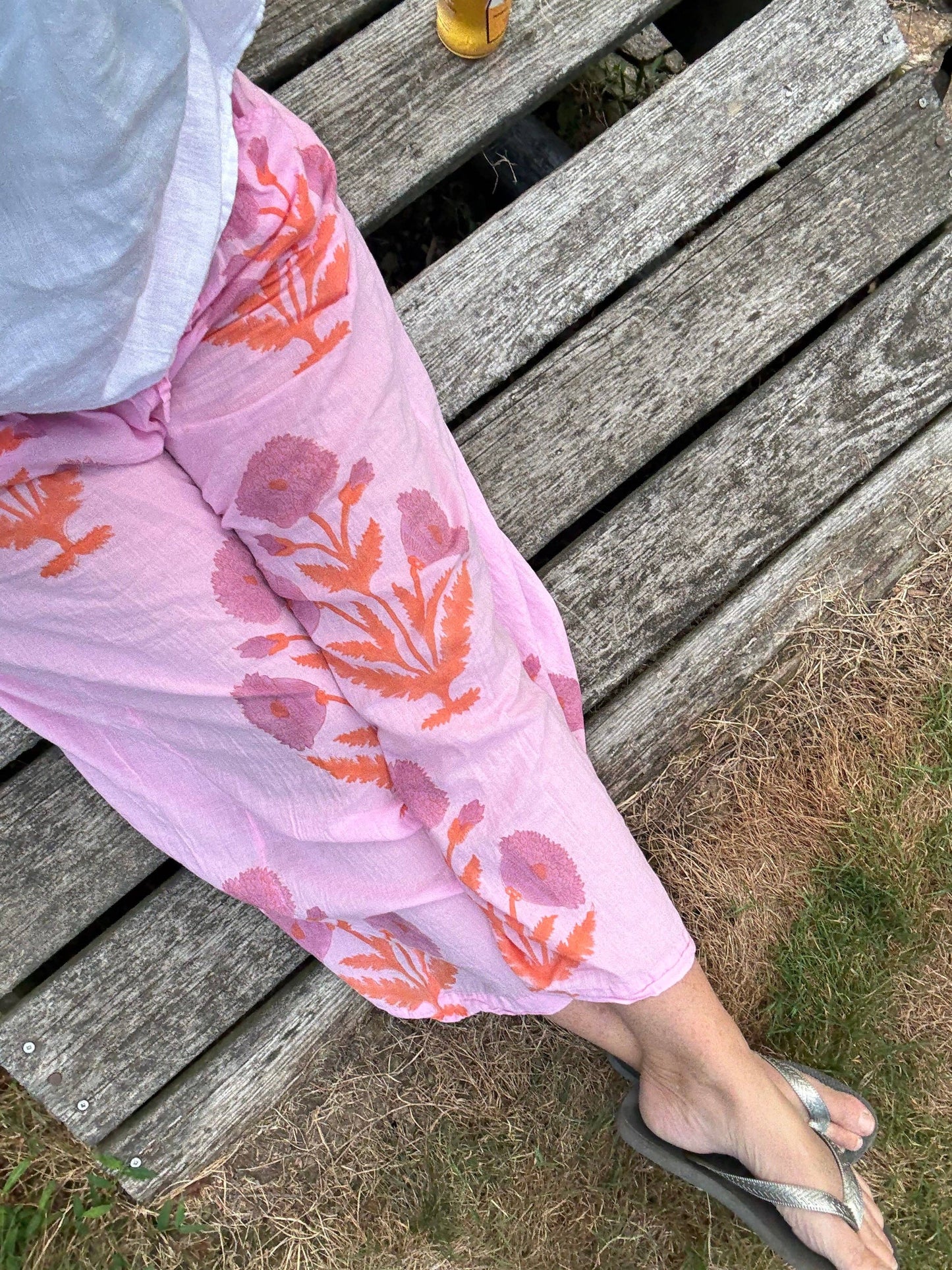 Block Print Palazzo Pants – Cotton Lounge Pants – Resort Wear – Made in India
