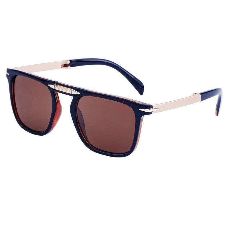 Retro Square Frame UV Protection Folding Sunglasses