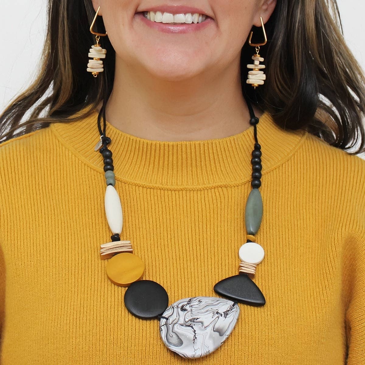 Dusk and Dawn Marble Necklace