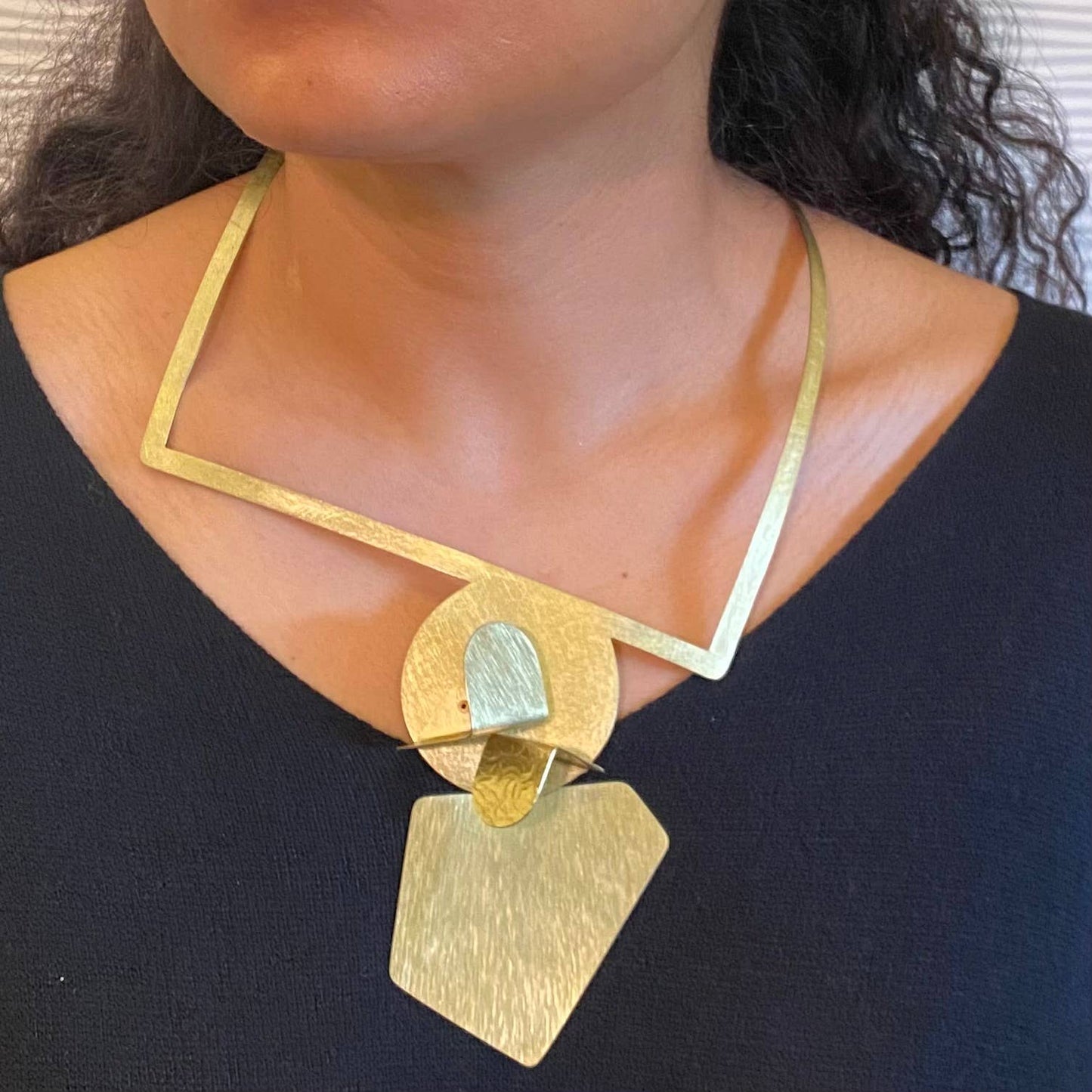 REFLECT 1 Abstract Interchangeable Gold-Tone Necklace