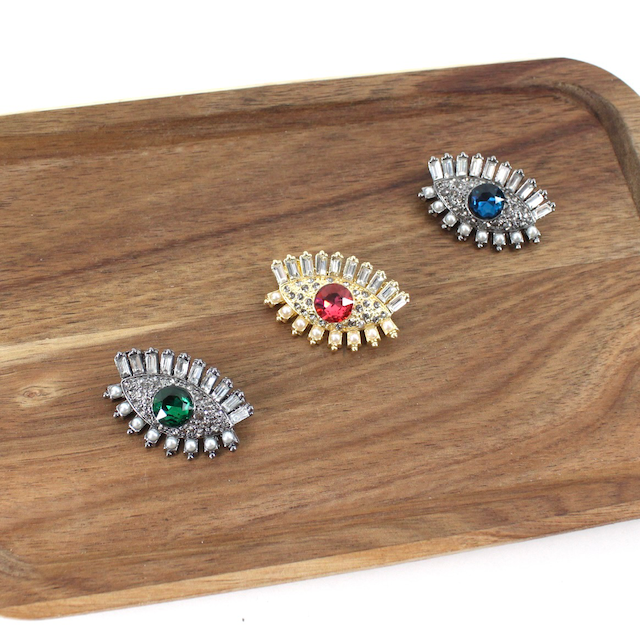 B24076 Mystic Eye Rhinestone Brooch