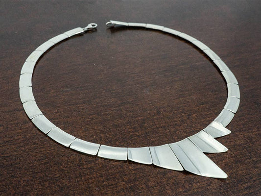Asymmetrical Sterling Silver Necklace