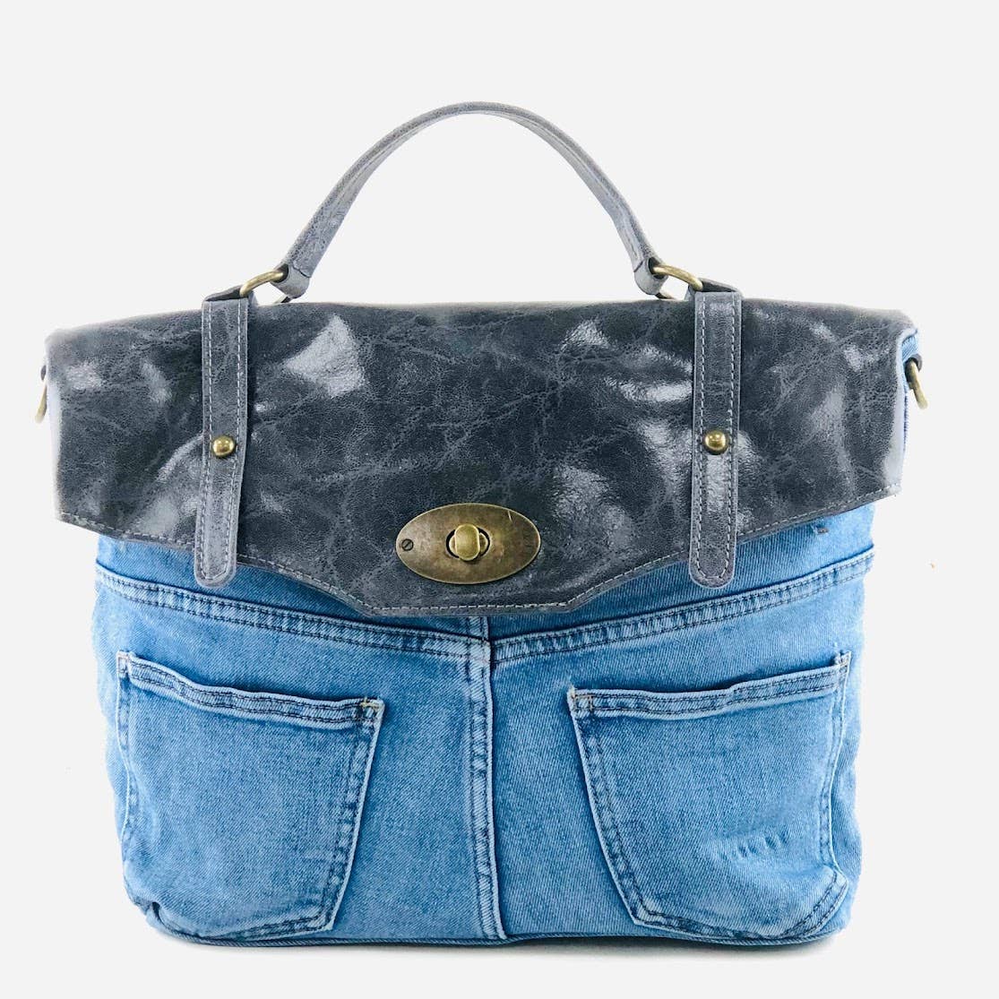 POSTINA LEONARDO VINTAGE DENIM PATTA SHINYLAMB COVER