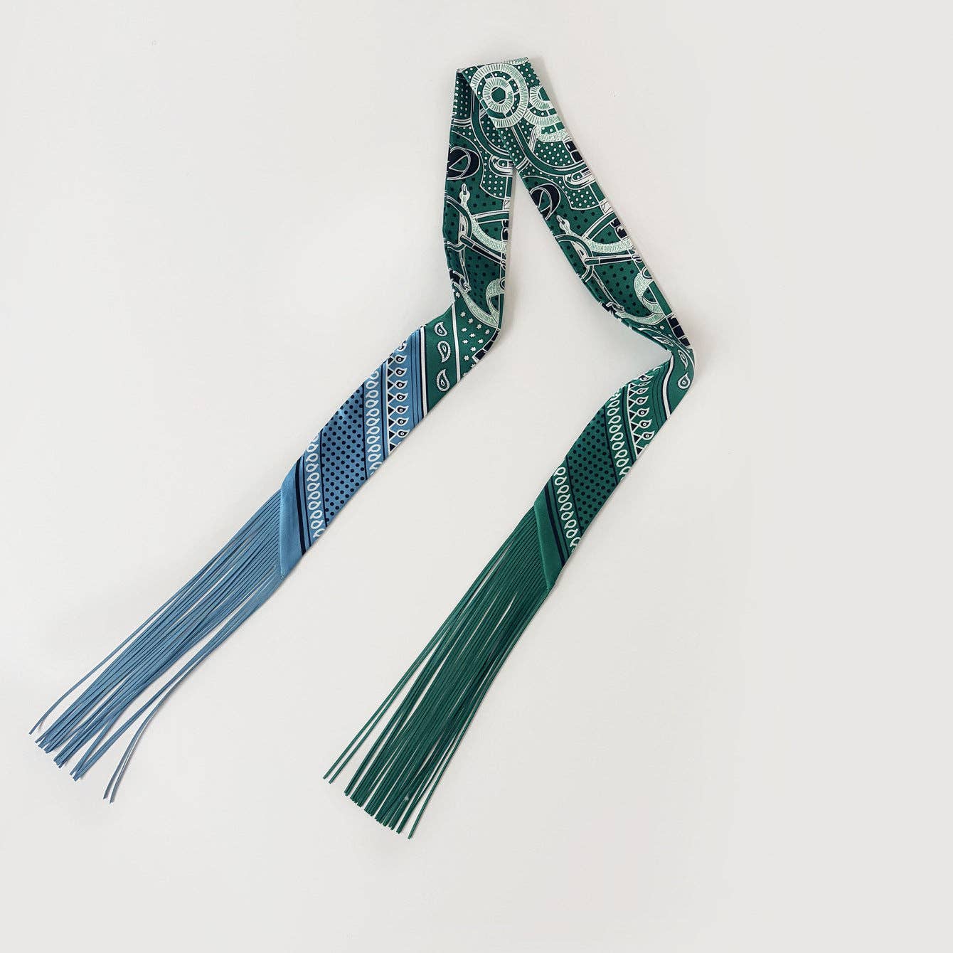 Fringe Twill Silk Scarf Multi-Purpose Decorative Streamer