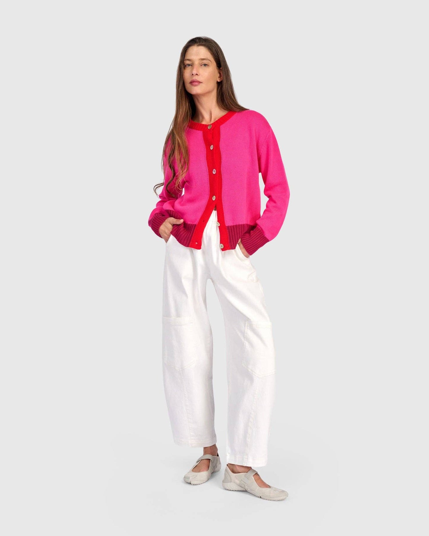 Cricket Cardigan, Fuchsia