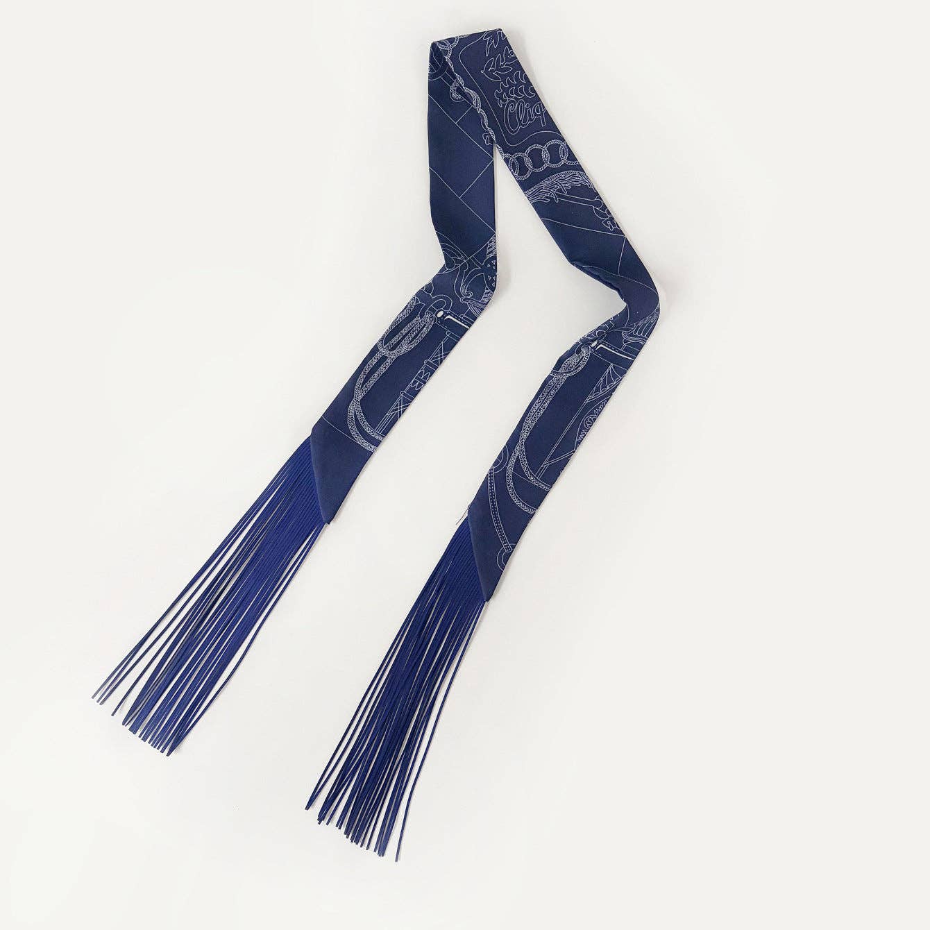 Fringe Twill Silk Scarf Multi-Purpose Decorative Streamer