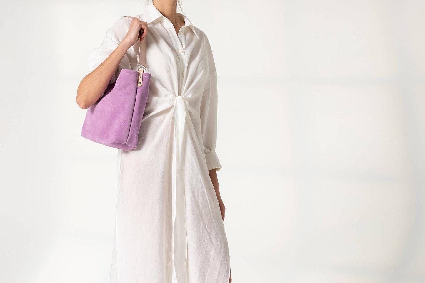 Dioni suede bag in lillac