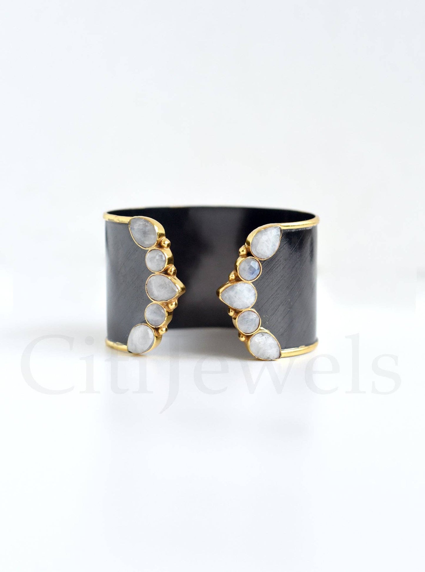 Hand Made Natural Gemstone Cuff Bangle