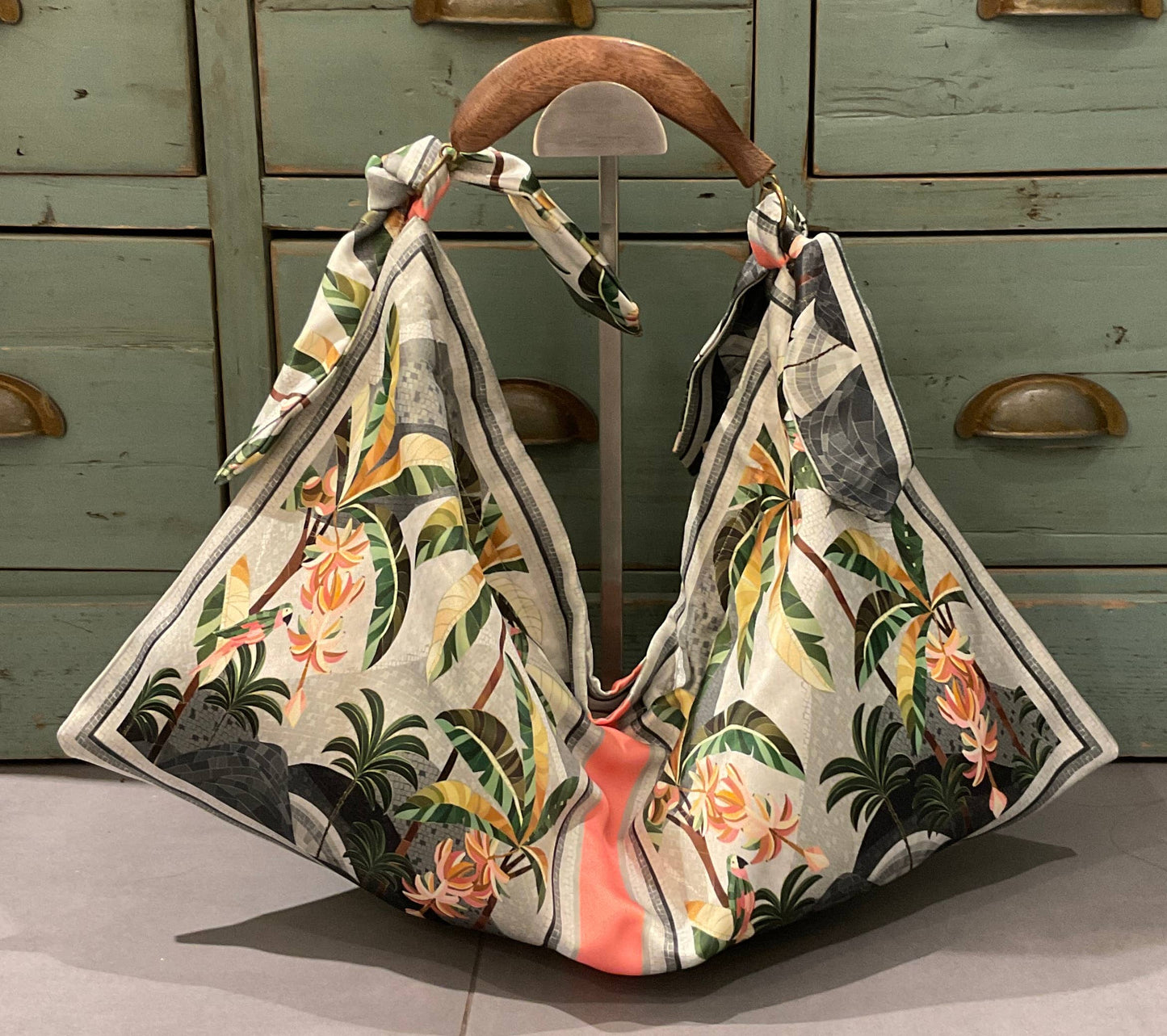 Small scarf bag 203822: Grey