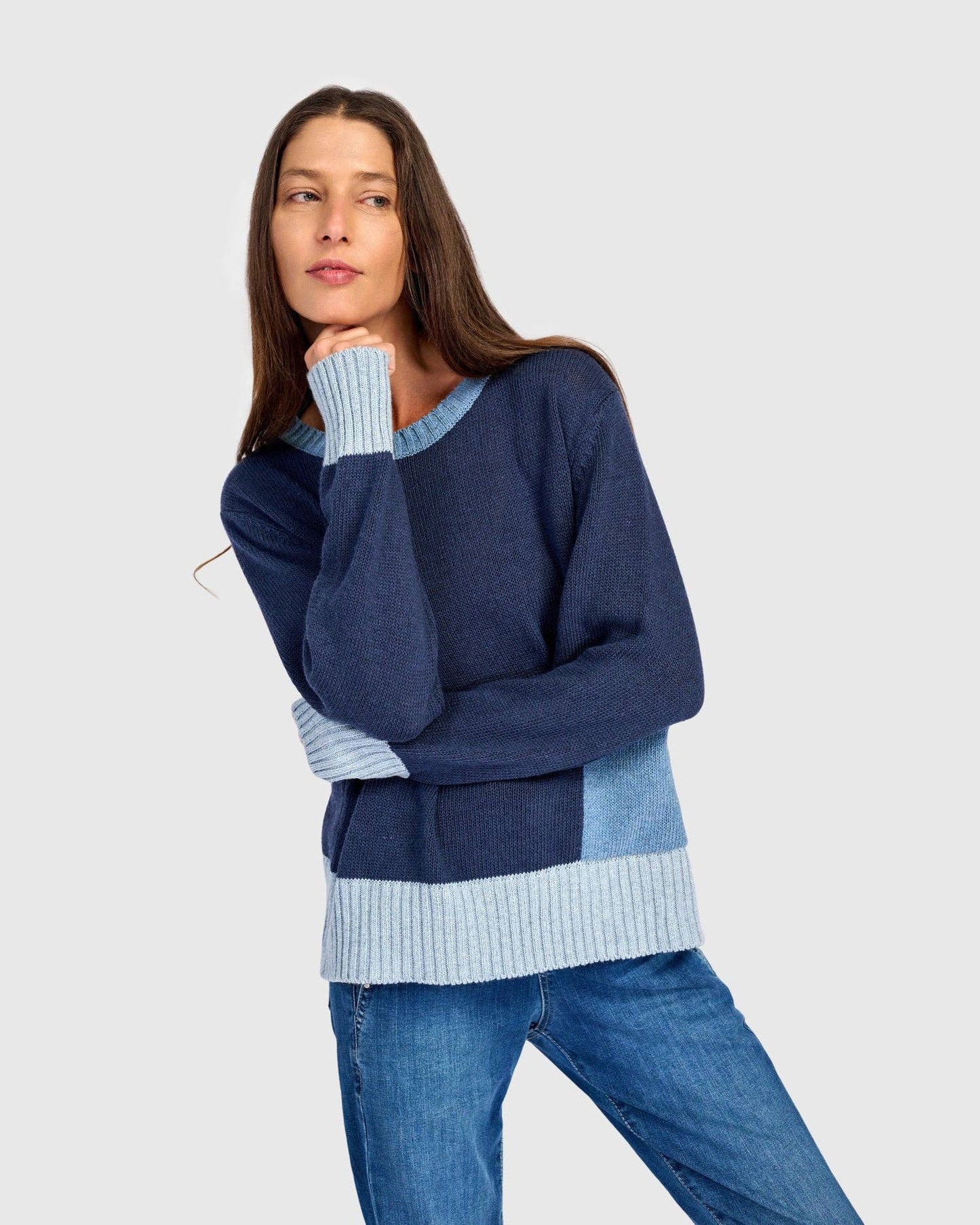 Bauble Pocket Sweater, Blue