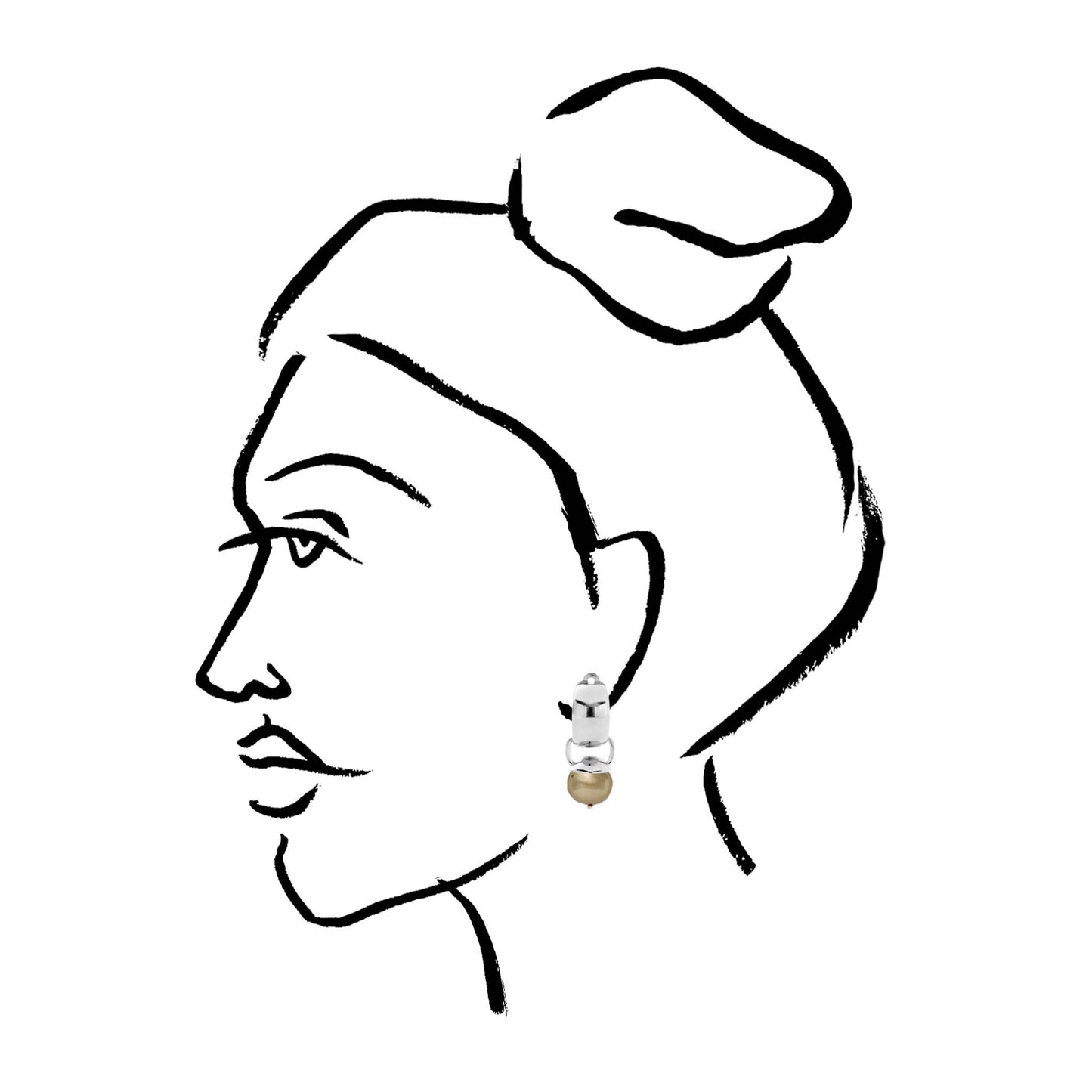 Sterling Sleek & Sculpted Ear Clips Medium