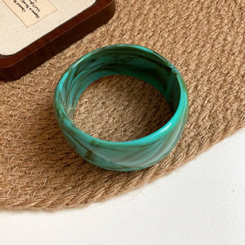 Multi-color Wide Irregular Simple Acrylic Bracelets DP25D620