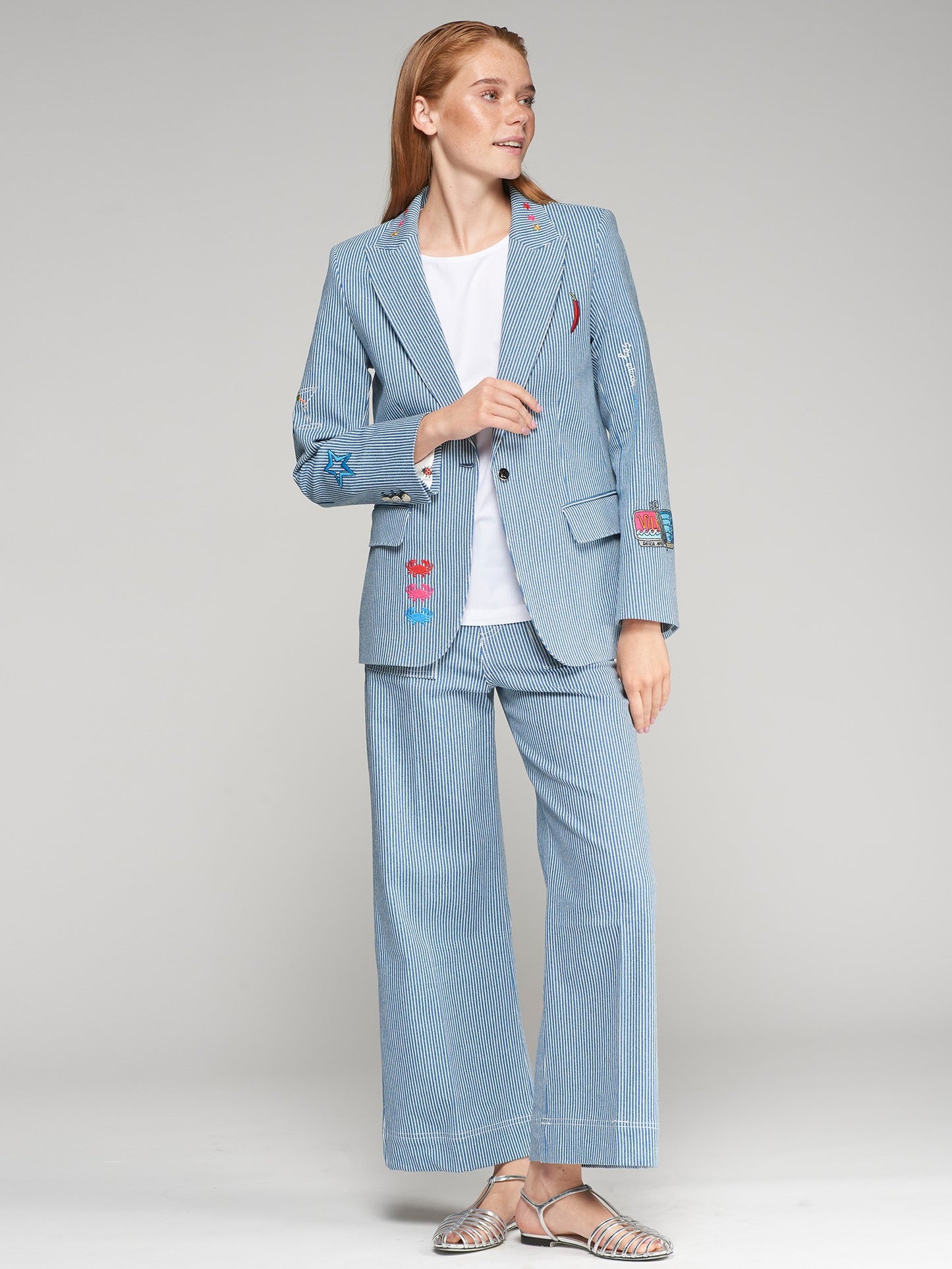 JACKET HEATHER EMB DENIM RAYA