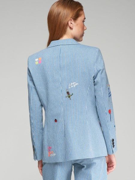 JACKET HEATHER EMB DENIM RAYA