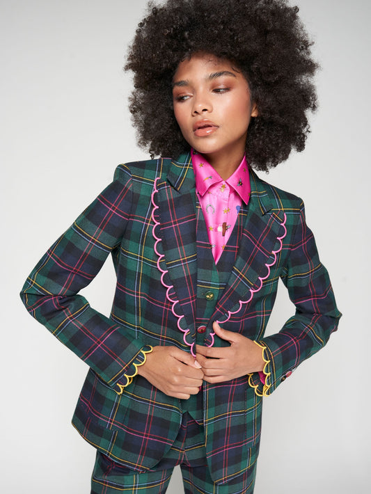 JACKET HILLARY EMB ESCOCES PERFIL ROSA